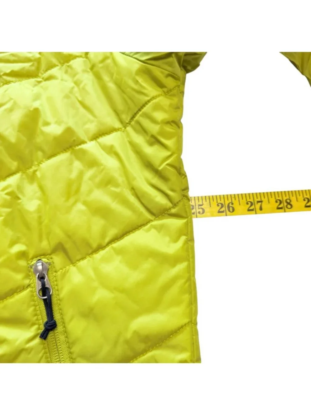 The North Face Mens XL Coat Jacket Down Puffer Yellow Blemish Free Full Zip HiLo